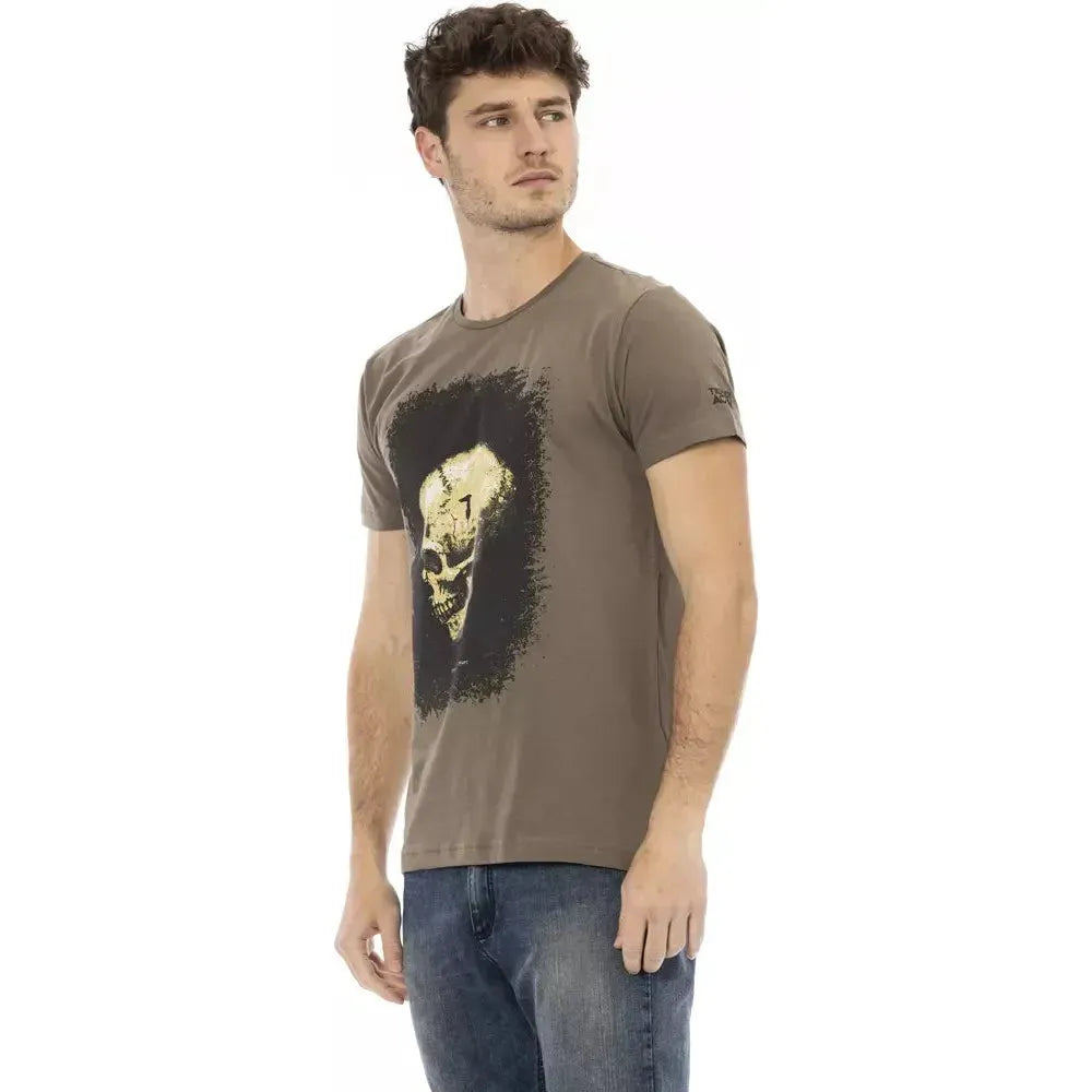 Trussardi Action Brown Cotton Men T-Shirt