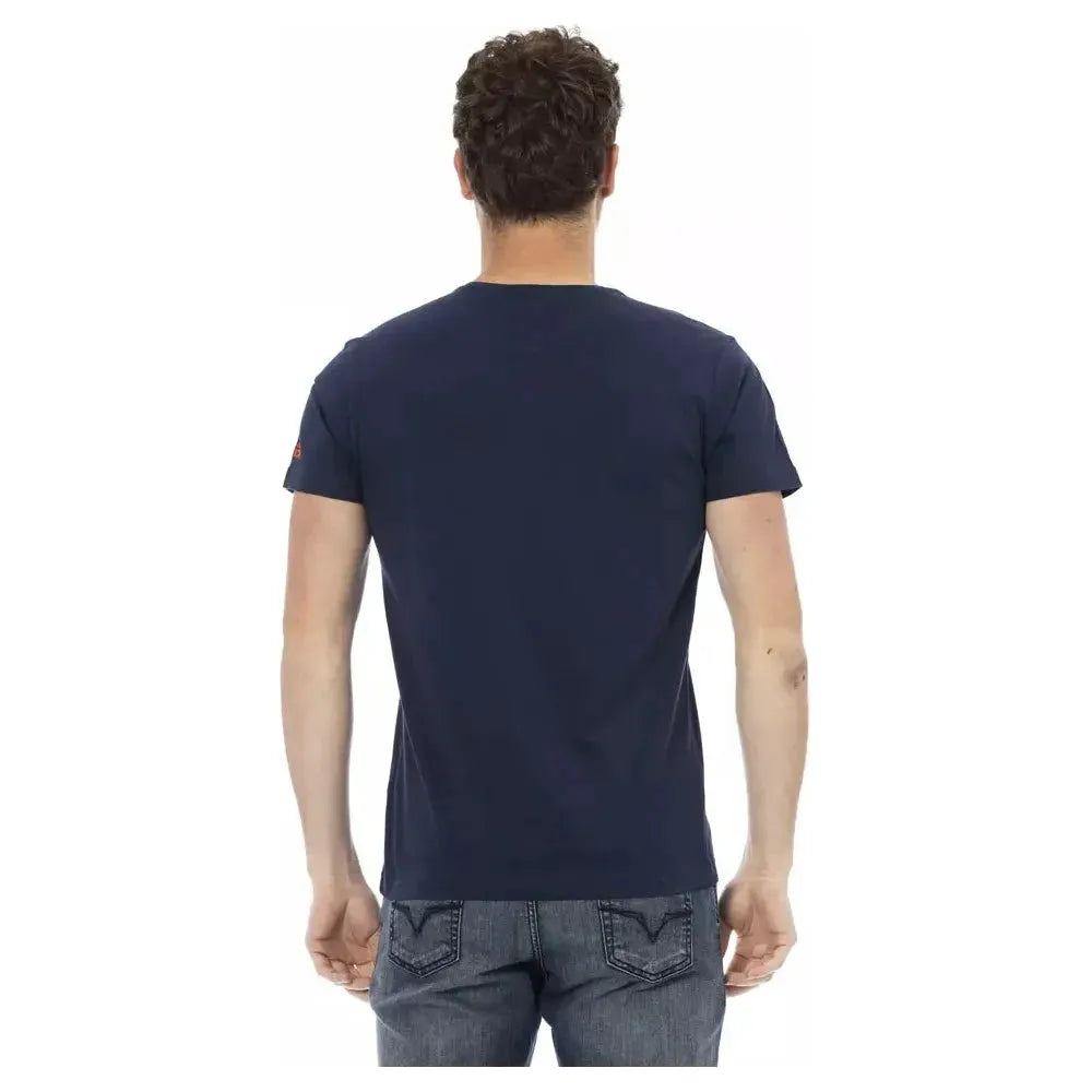 Trussardi Action Blue Cotton Men T-Shirt Trussardi Action