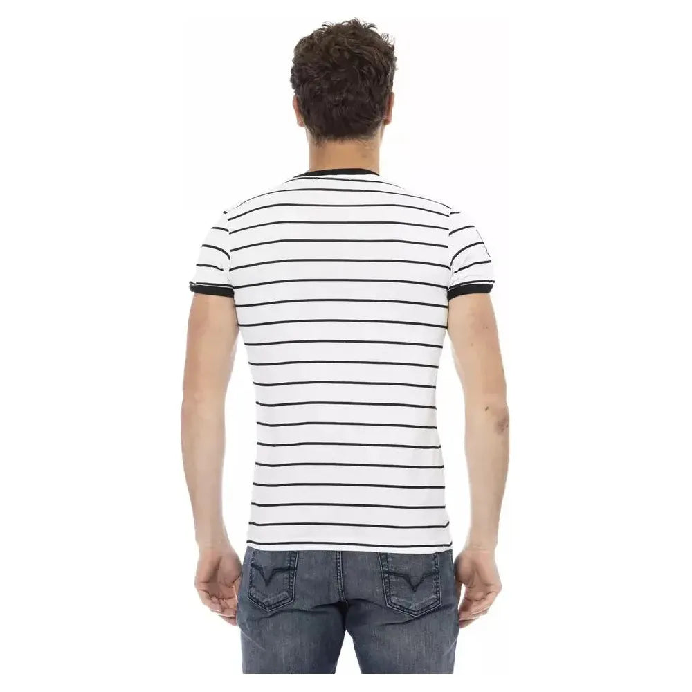 Trussardi Action White Cotton Men TShirt Trussardi Action