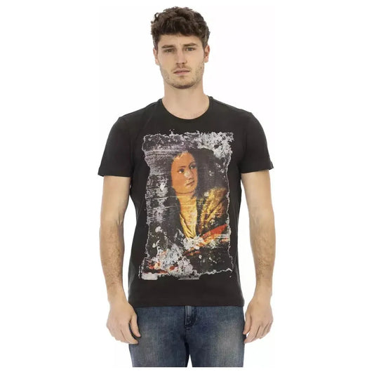 Trussardi Action Black Cotton Men T-Shirt
