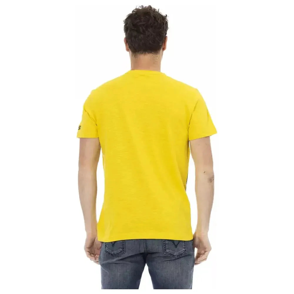 Trussardi Action Yellow Cotton Men TShirt Trussardi Action