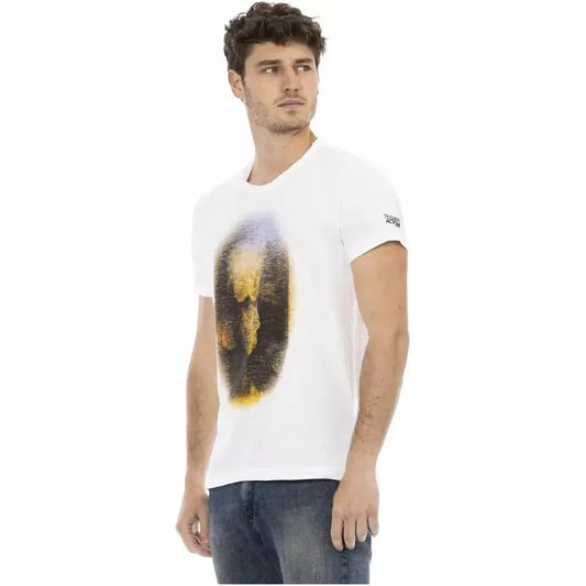 Trussardi Action White Cotton Men T-Shirt Trussardi Action