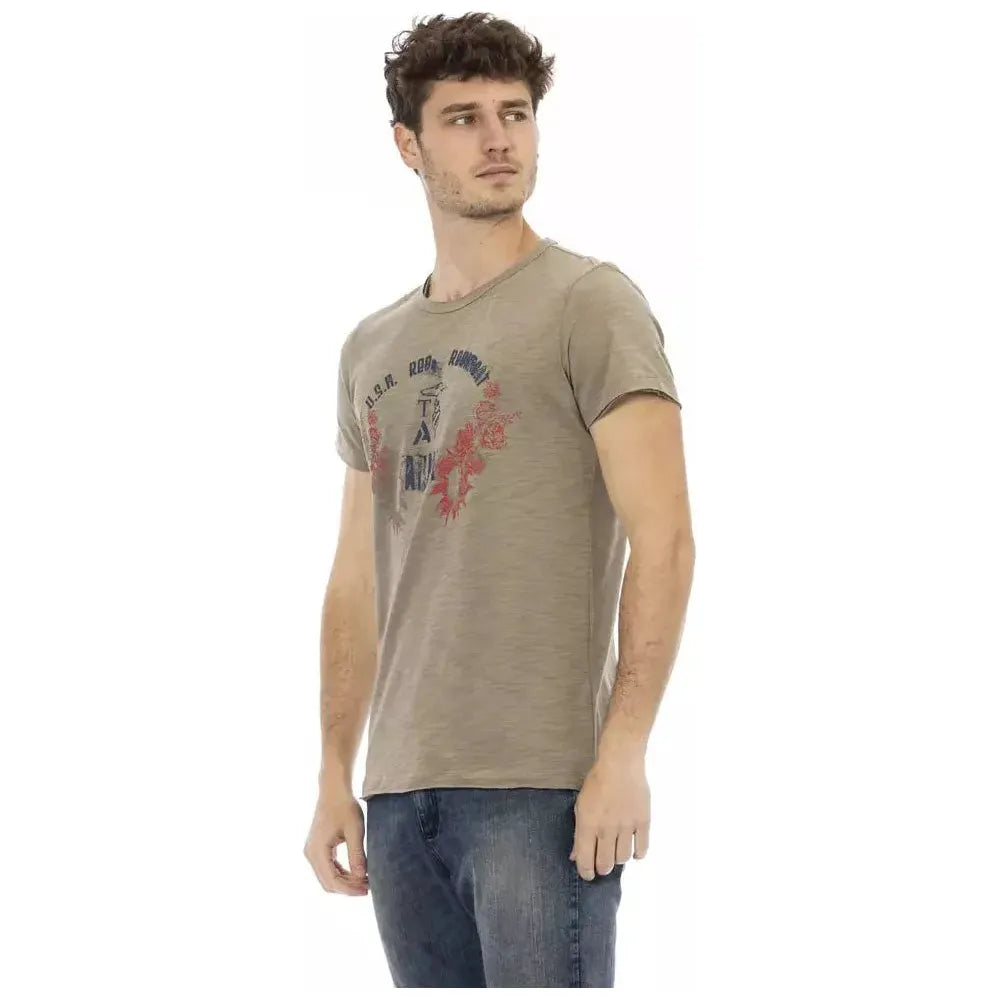 Trussardi Action "Green Cotton Men T-Shirt"