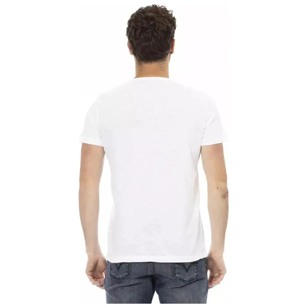 Trussardi Action White Cotton Men T-Shirt Trussardi Action