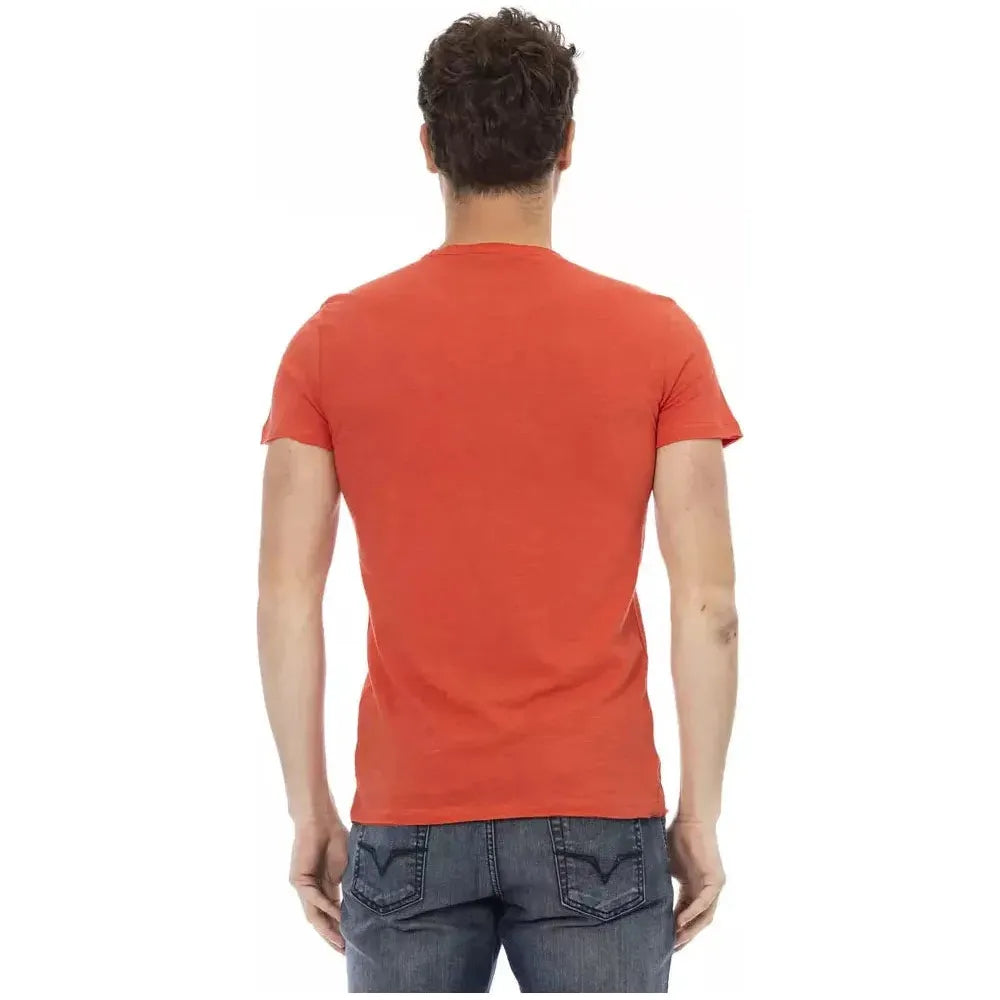 Trussardi Action Red Cotton Men T-Shirt