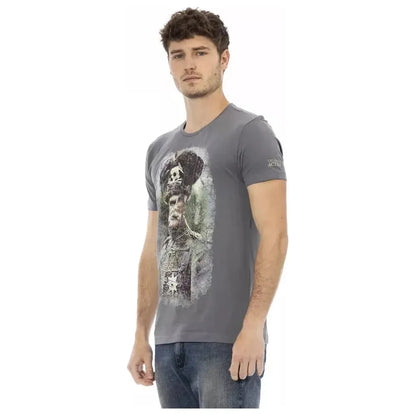 Trussardi Action Gray Cotton Men T-Shirt