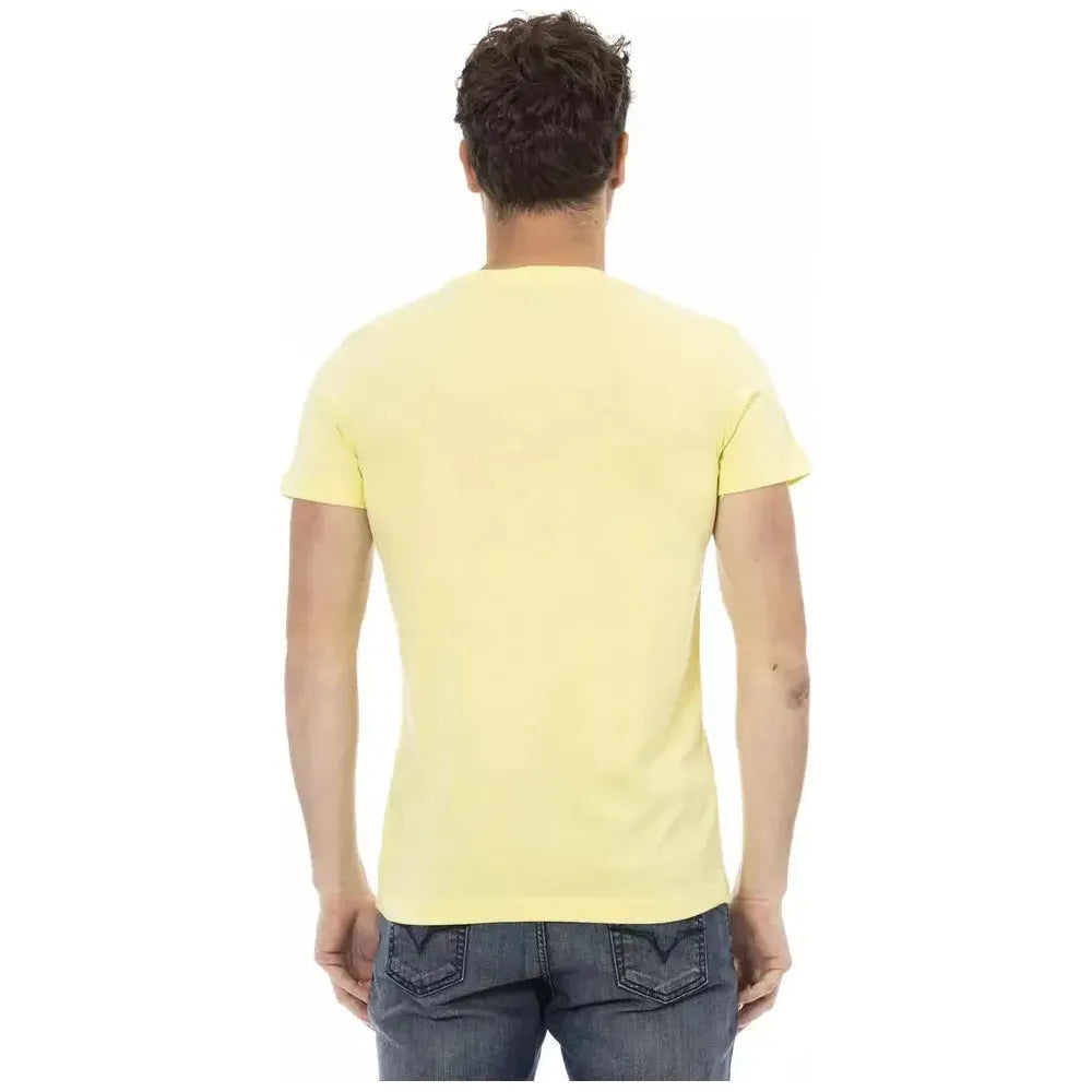 Trussardi Action Yellow Cotton Men T-Shirt Trussardi Action