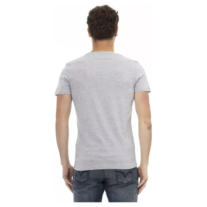 Trussardi Action Gray Cotton Men T-Shirt