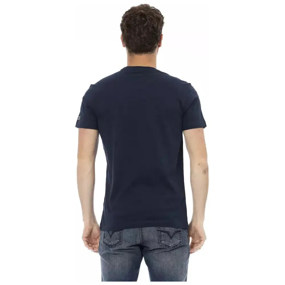 Trussardi Action Blue Cotton Men T-Shirt Trussardi Action