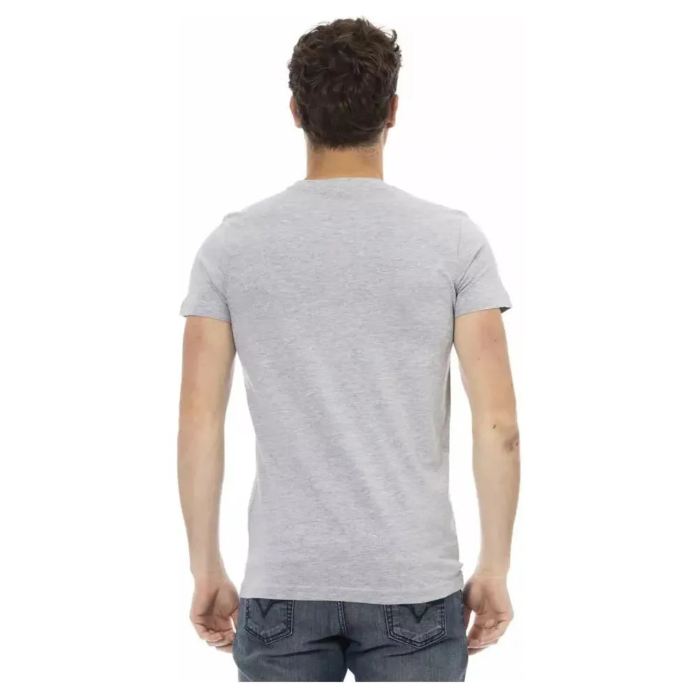 Trussardi Action Gray Cotton Men T-Shirt