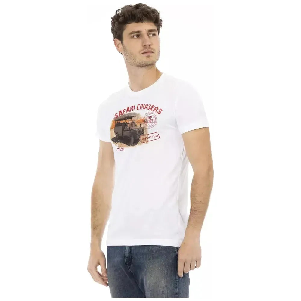 Trussardi Action White Cotton Men T-Shirt