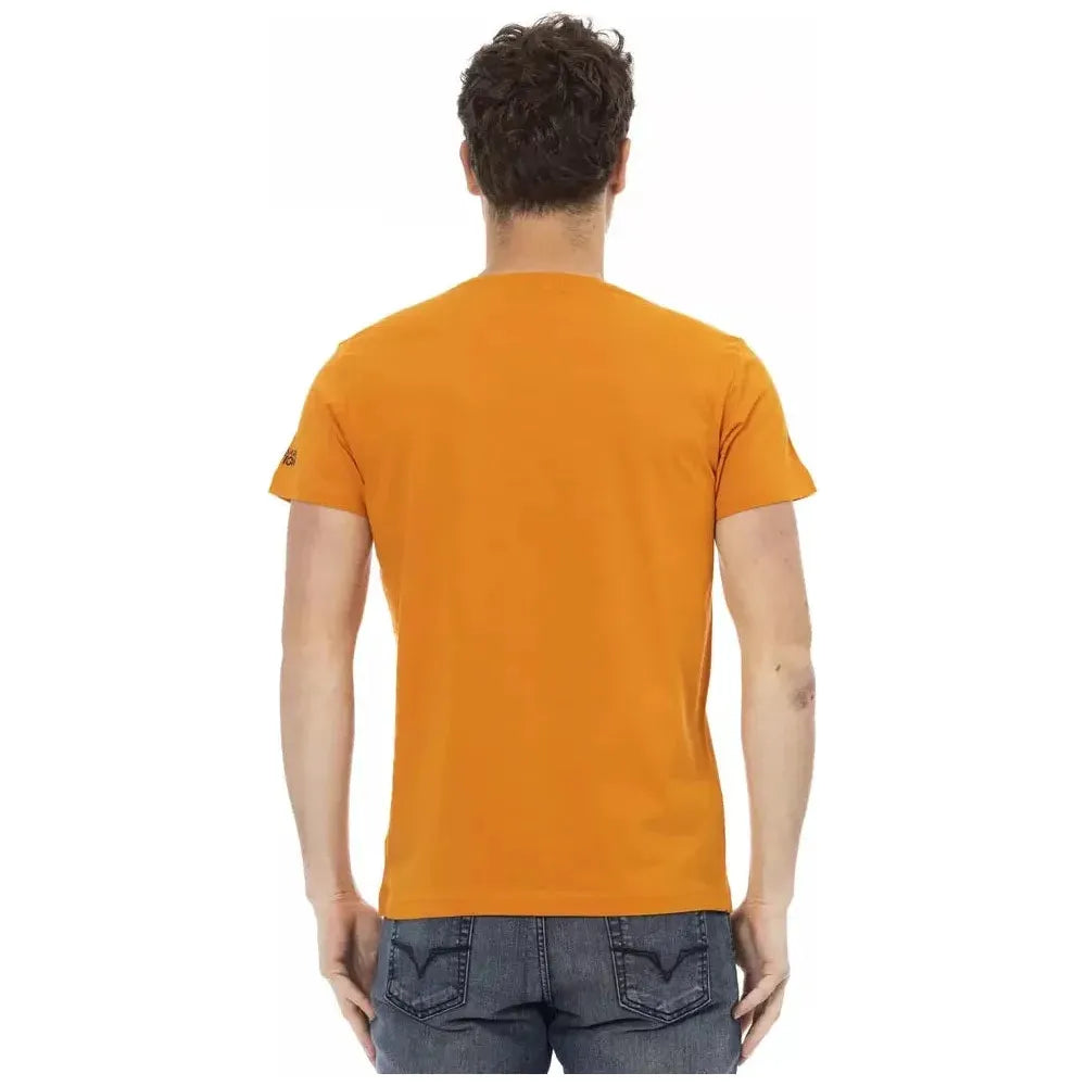 Trussardi Action Orange Cotton Men T-Shirt Trussardi Action