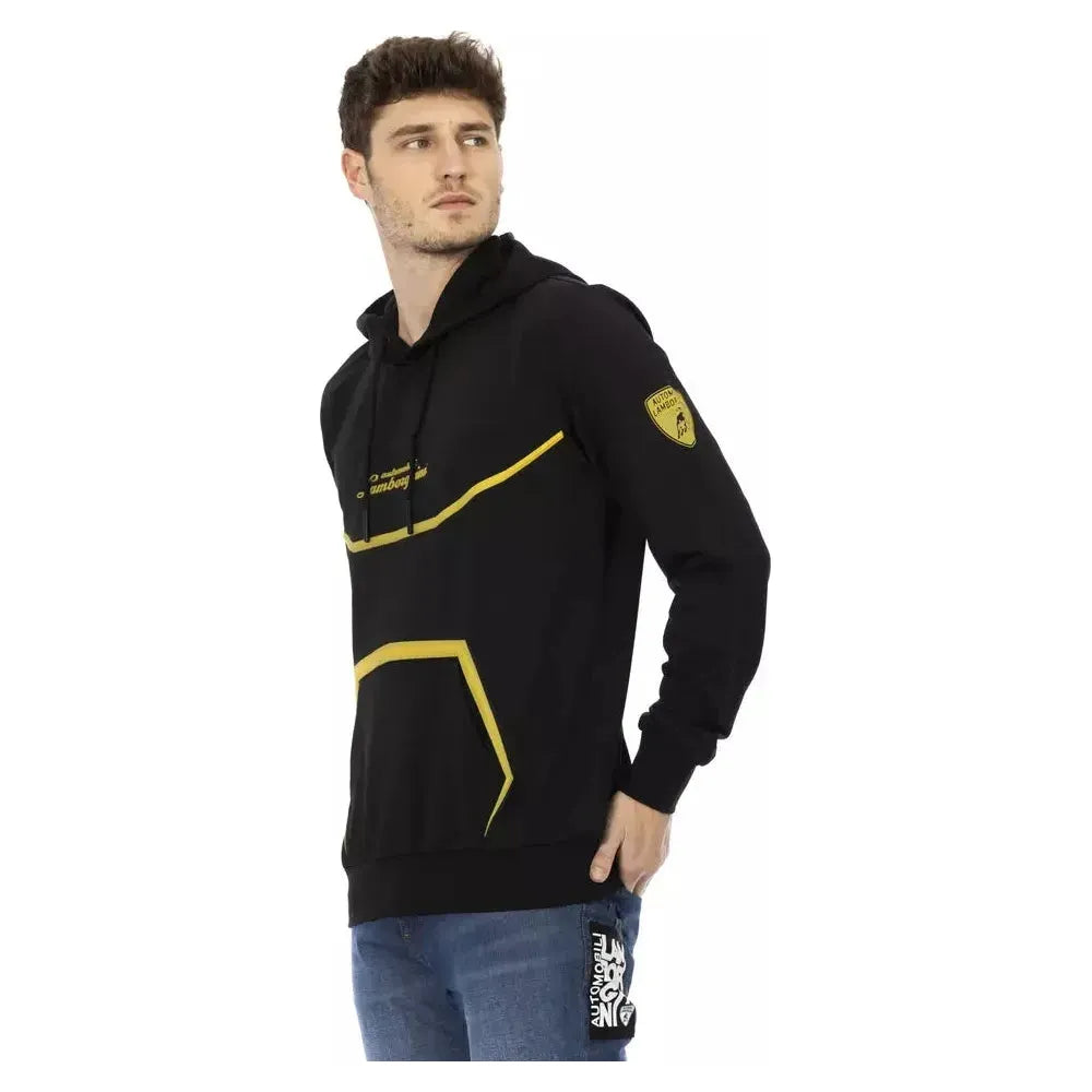 Automobili Lamborghini Black Polyester Men Sweater Automobili Lamborghini