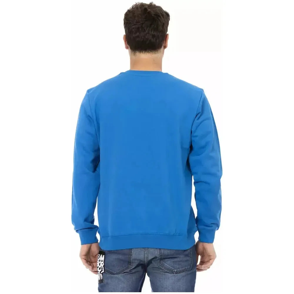 Automobili Lamborghini Blue Cotton Men Sweater Automobili Lamborghini