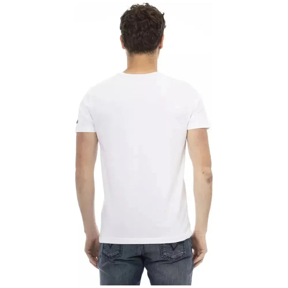 Trussardi Action White Cotton Men T-Shirt Trussardi Action