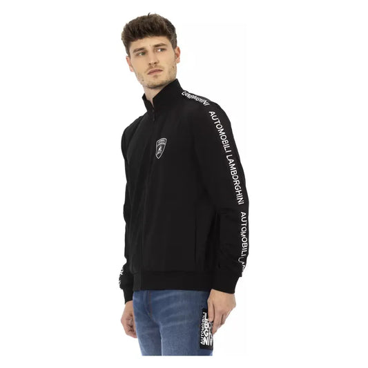 Sleek Zippered Sweatshirt with Shield Logo