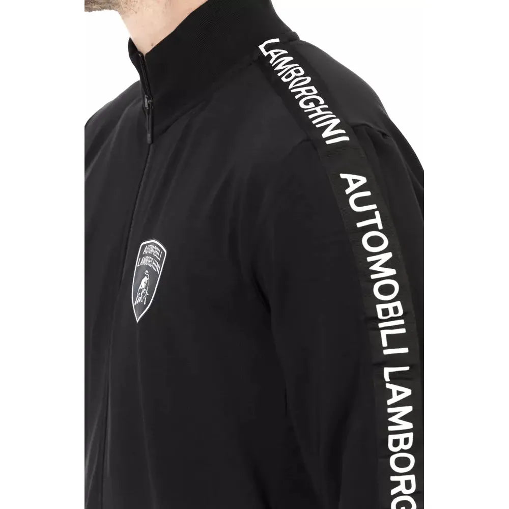 Automobili Lamborghini Sleek Zippered Sweatshirt with Shield Logo Automobili Lamborghini