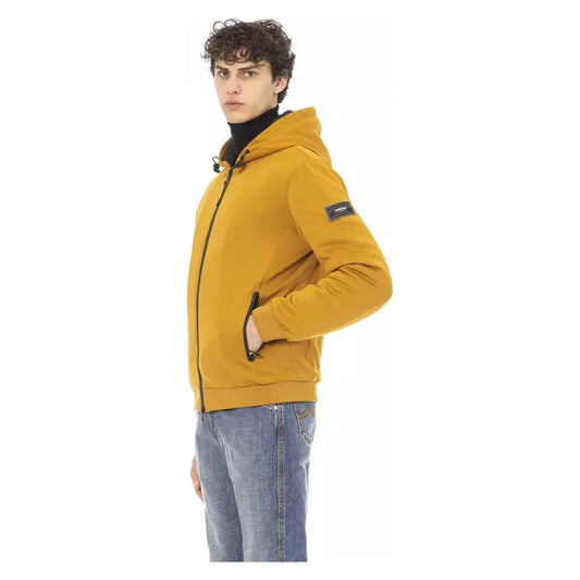 Baldinini Trend Elegant Yellow Short Hooded Jacket Baldinini Trend