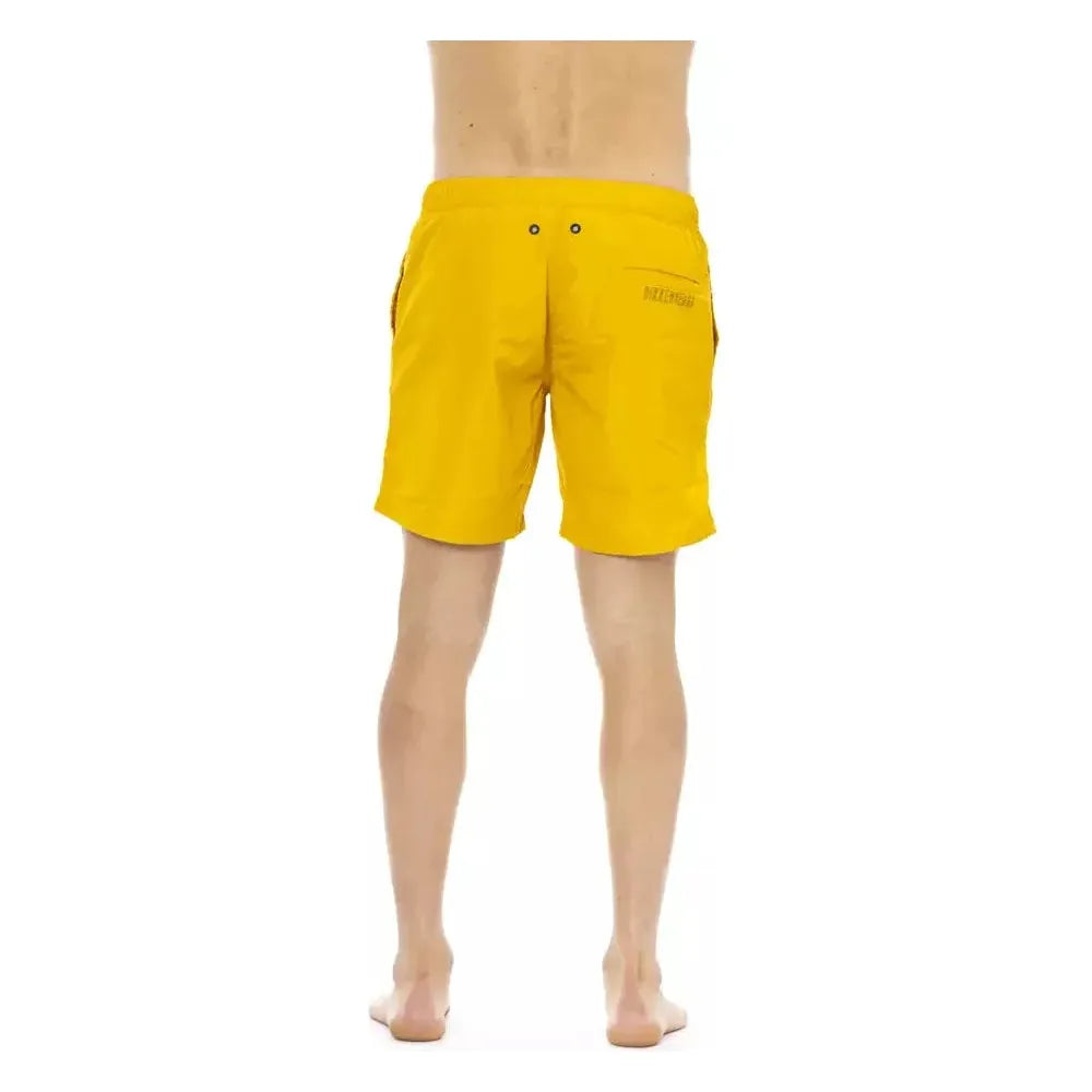 Bikkembergs Yellow Polyester Men Swim Short Bikkembergs