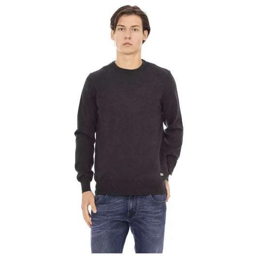 Baldinini Trend Elegant Crewneck Monogram Sweater Baldinini Trend