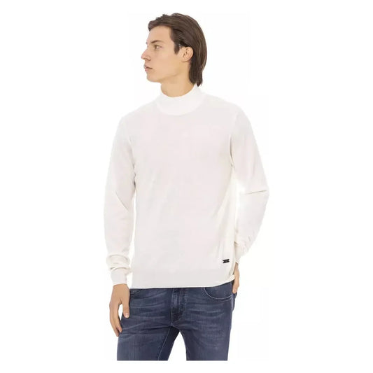 Baldinini Trend Elegant White Turtleneck Sweater Baldinini Trend