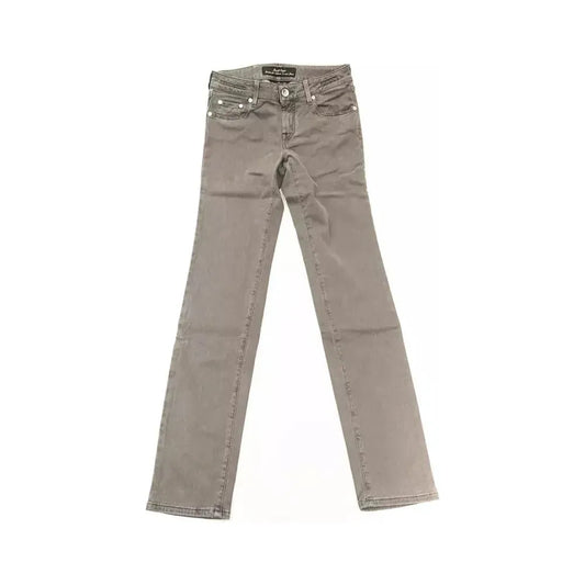 Jacob Cohen Gray Modal Women Jeans Jacob Cohen