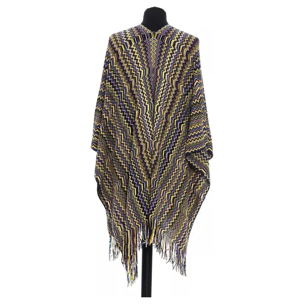 Missoni Multicolor Wool Women Poncho Missoni