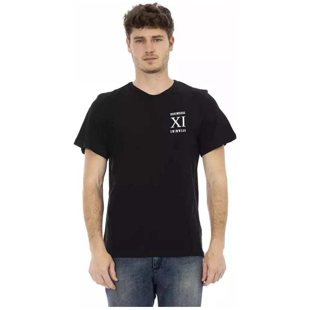 Bikkembergs Black Cotton Men T-Shirt 1728,67345744032,Bikkembergs,Black,Clothing,Men,Men - Clothing,New with tags,S,T-Shirts - Clothing,T-Shirts - Men - Clothing,T-Shirts - T-Shirts - Clothing