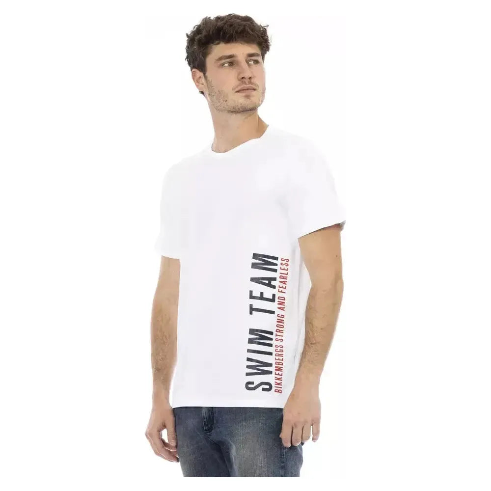 Bikkembergs White Cotton Men T-Shirt