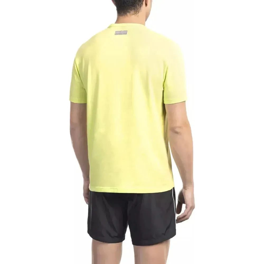 Bikkembergs Yellow Cotton Men T-Shirt Bikkembergs