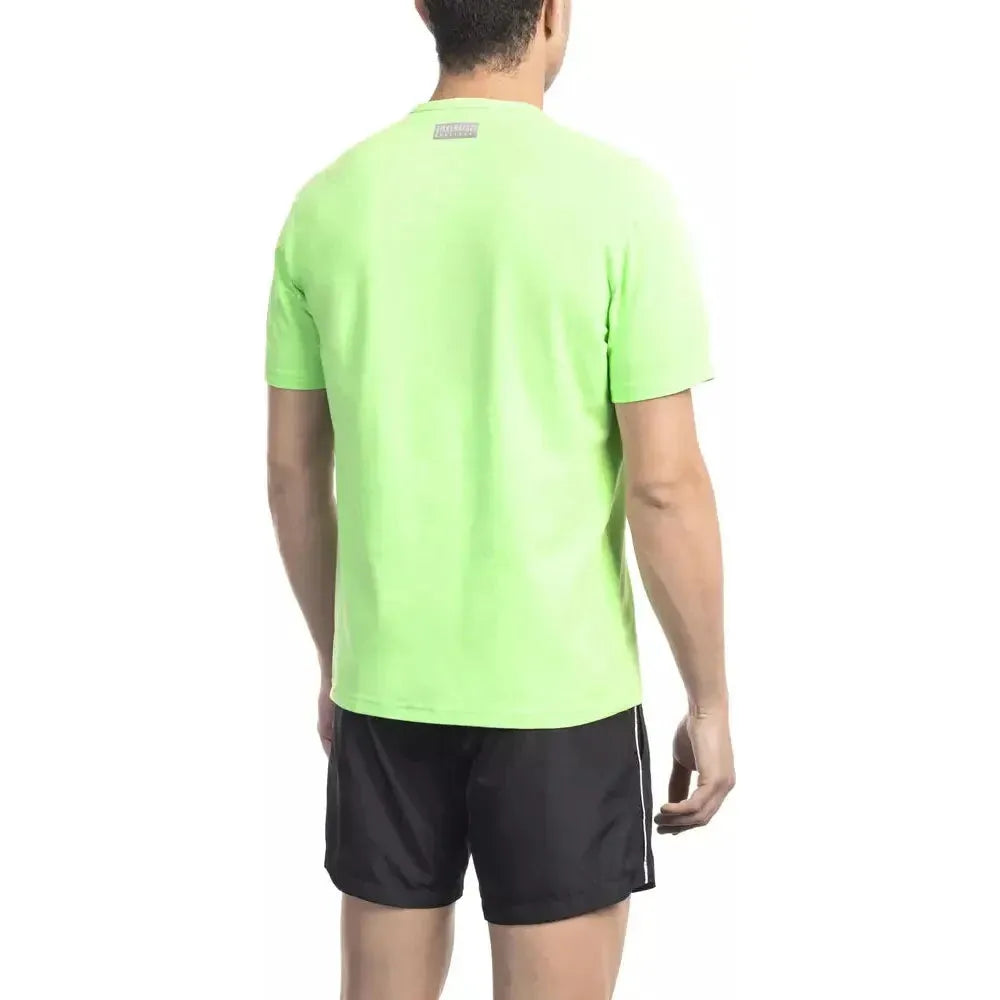 Bikkembergs Green Cotton Men T-Shirt 1728,67345744032,Bicolor,Bikkembergs,Clothing,L,M,Men,Men - Clothing,New with tags,S,Sportswear - Clothing,T-Shirts - Clothing,T-Shirts - Men - Clothing,XL