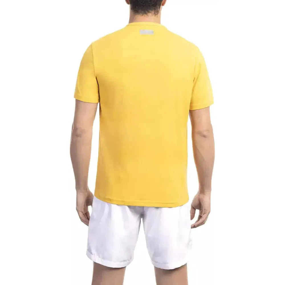 Bikkembergs Yellow Cotton Men T-Shirt 1728,67345744032,Bicolor,Bikkembergs,Clothing,L,M,Men,Men - Clothing,New with tags,S,Sportswear - Clothing,T-Shirts - Clothing,T-Shirts - Men - Clothing,T-Shirts - Sportswear - Clothing,T-Shirts - T-Shirts - Clothing,
