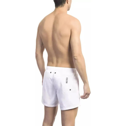 Bikkembergs White Polyamide Men Swim Short Bikkembergs