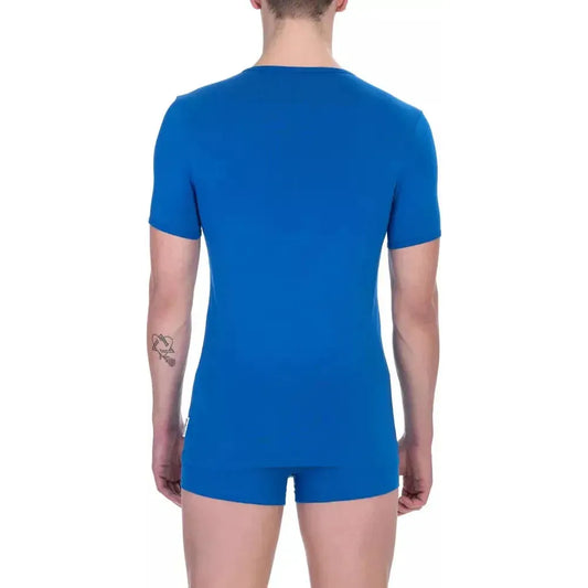 Bikkembergs Blue Cotton Men T-Shirt Bikkembergs