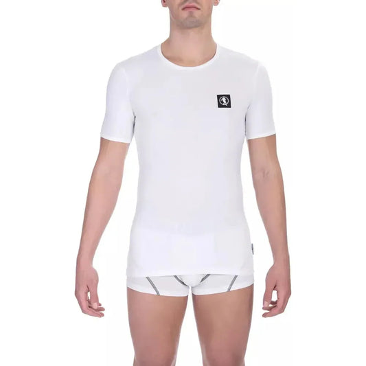 Bikkembergs White Cotton Men's T-Shirt Bikkembergs