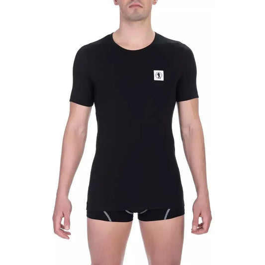 Bikkembergs Black Cotton Men T-Shirt MAN T-SHIRTS Bikkembergs