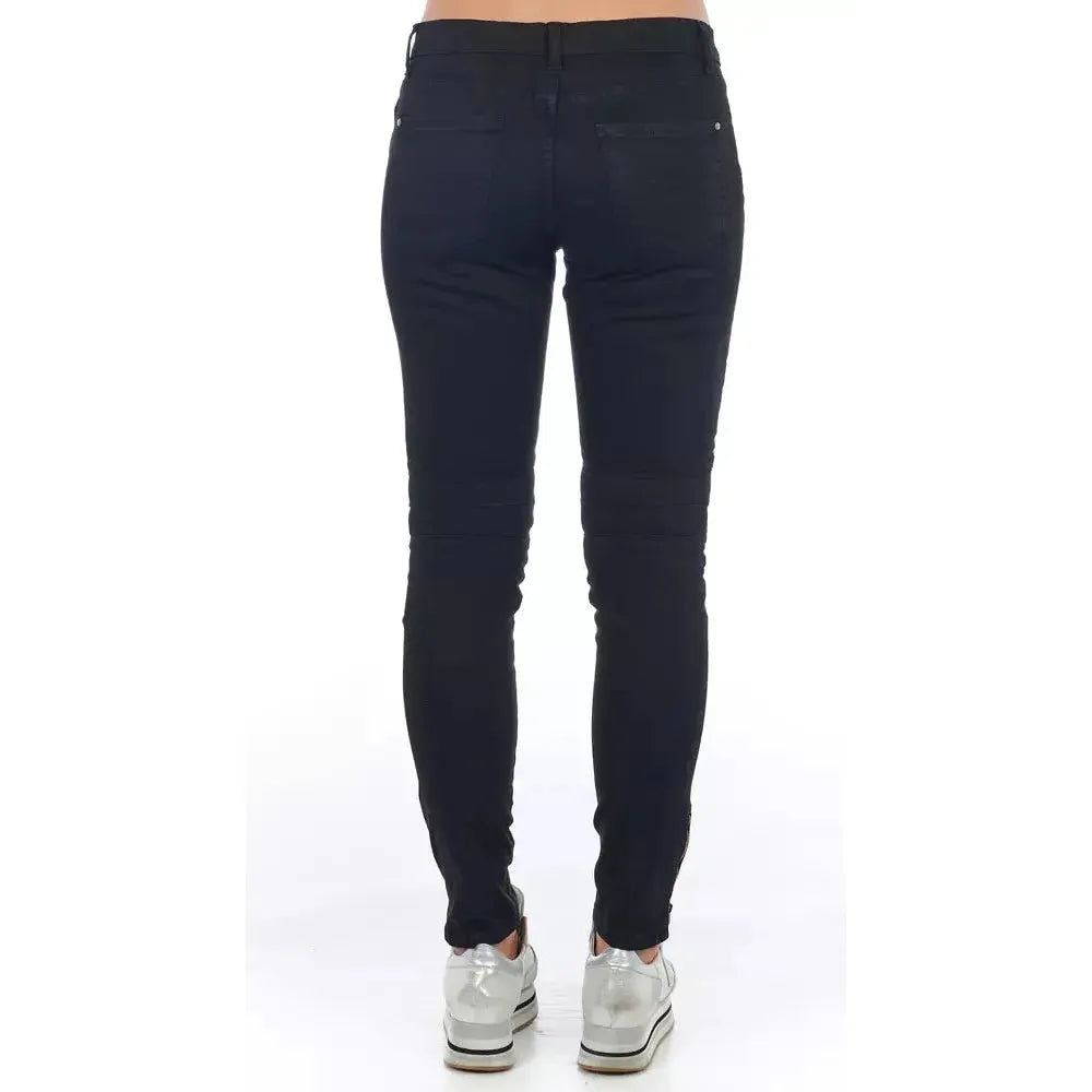 Frankie Morello Black Cotton Women's Jean Jeans & Pants Frankie Morello