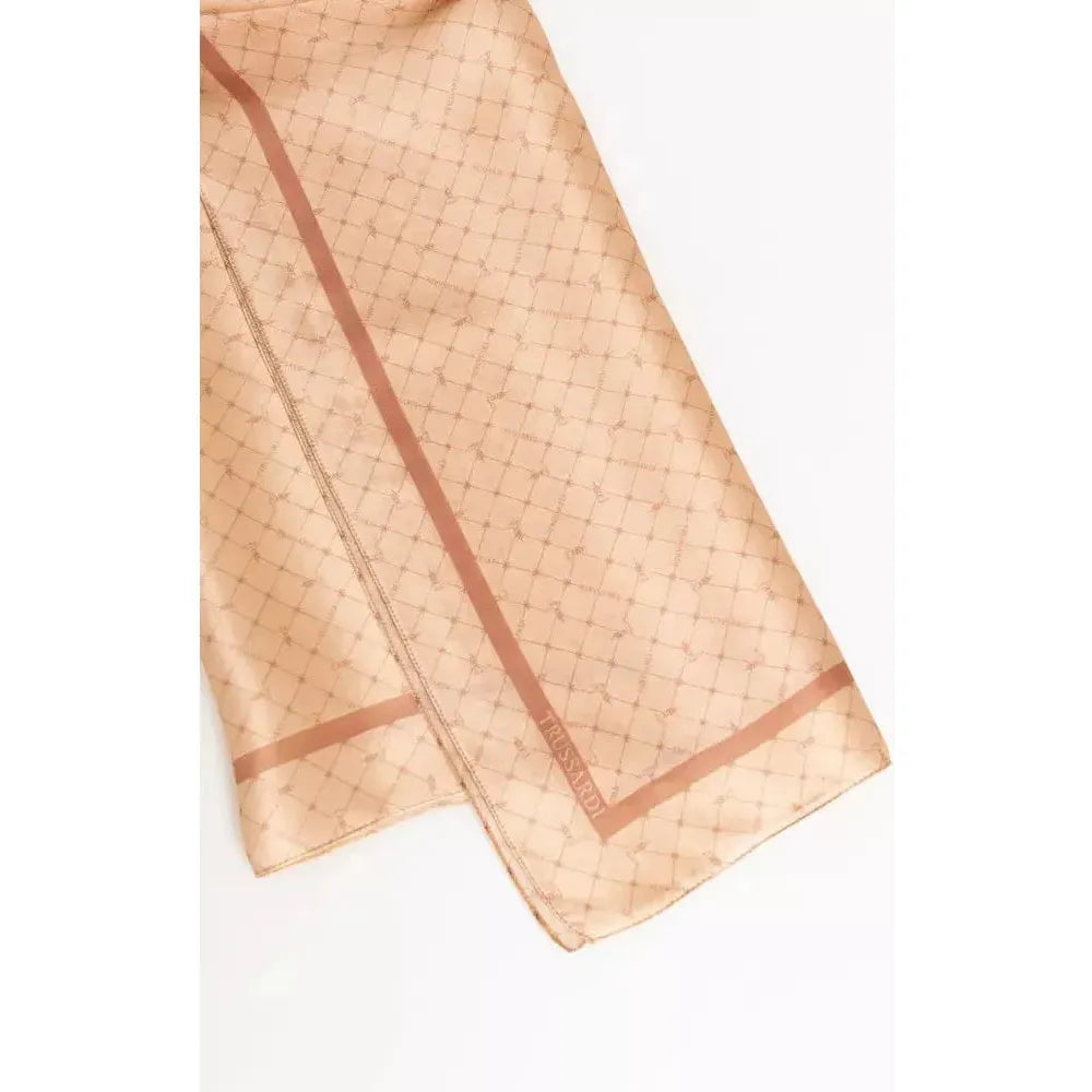 Trussardi Pink Silk Women Scarf Scarf Trussardi