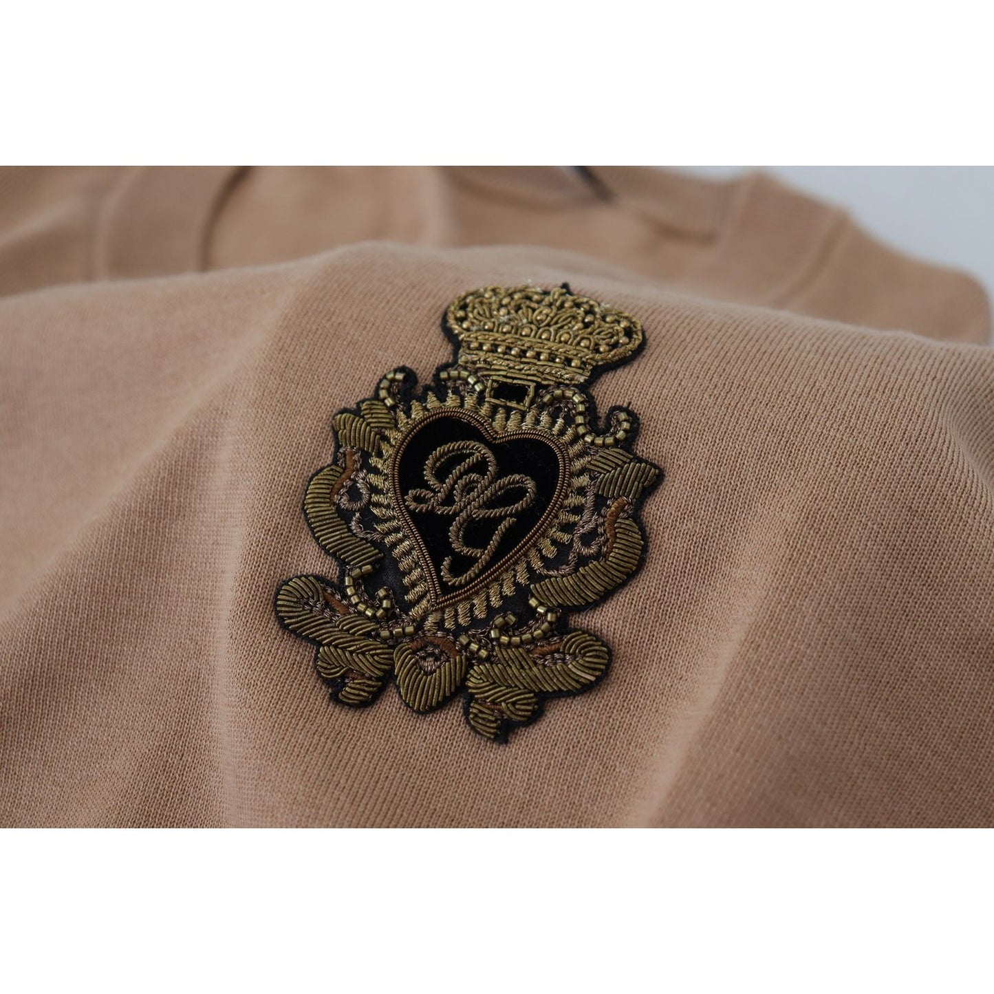 Dolce & Gabbana Beige Cashmere Crewneck Pullover Sweater Dolce & Gabbana