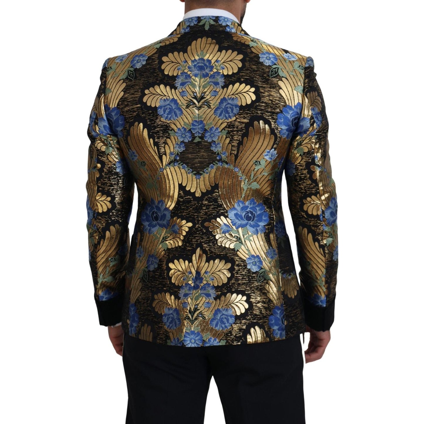 Dolce & Gabbana Gold Lurex Double Breasted Jacket Blazer