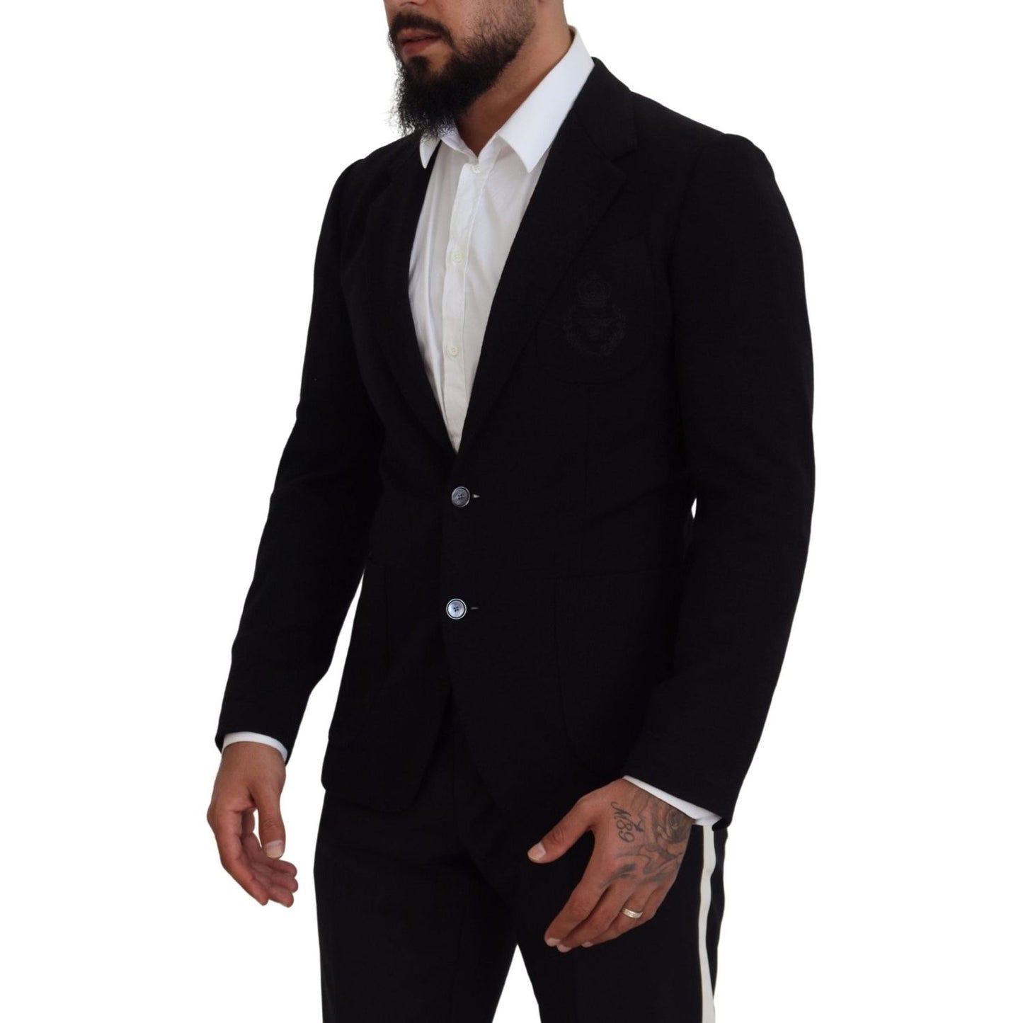 Dolce & Gabbana Elegant Single Breasted Black Wool Blazer Dolce & Gabbana