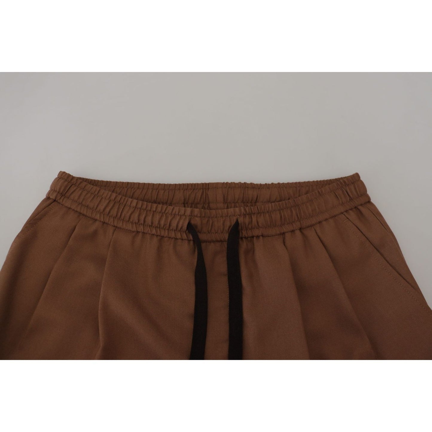 Dolce & Gabbana Chic Brown Cashmere-Silk Jogger Pants Dolce & Gabbana