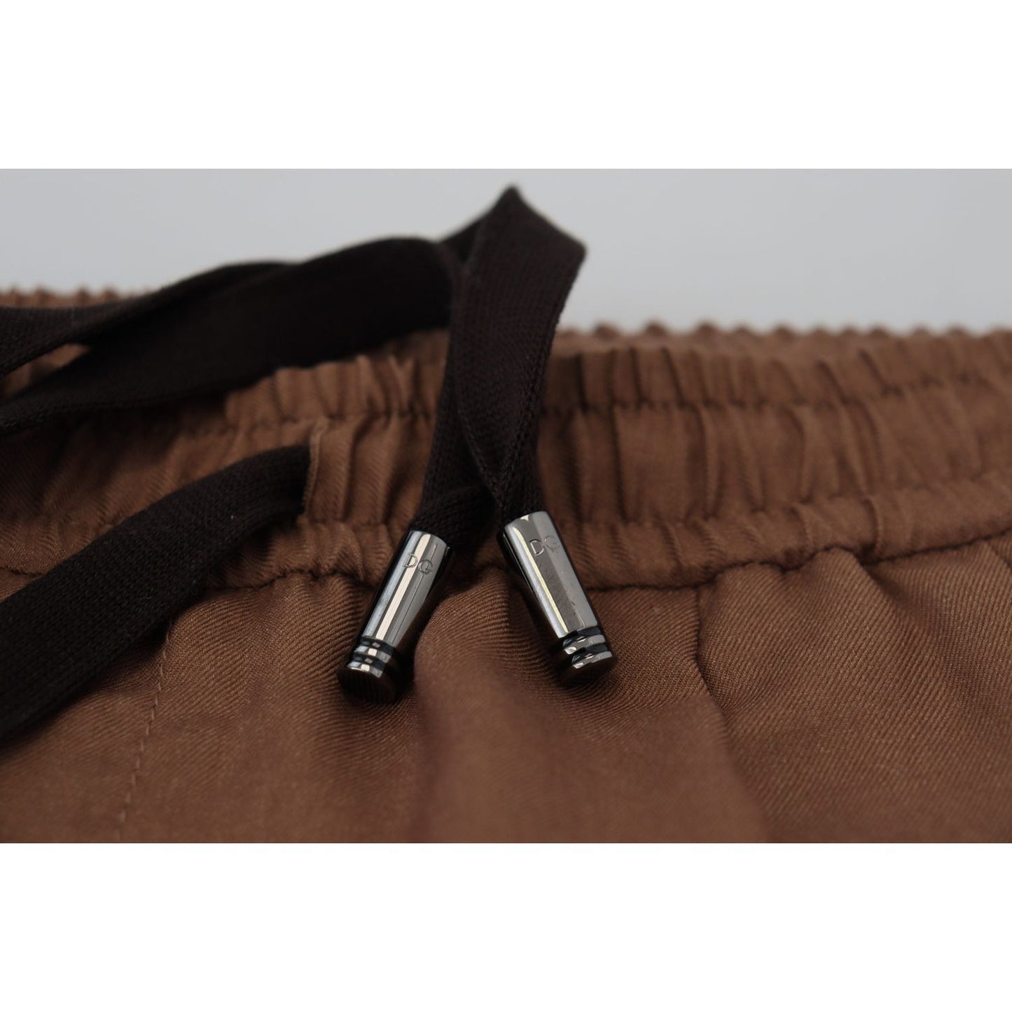 Dolce & Gabbana Chic Brown Cashmere-Silk Jogger Pants Dolce & Gabbana