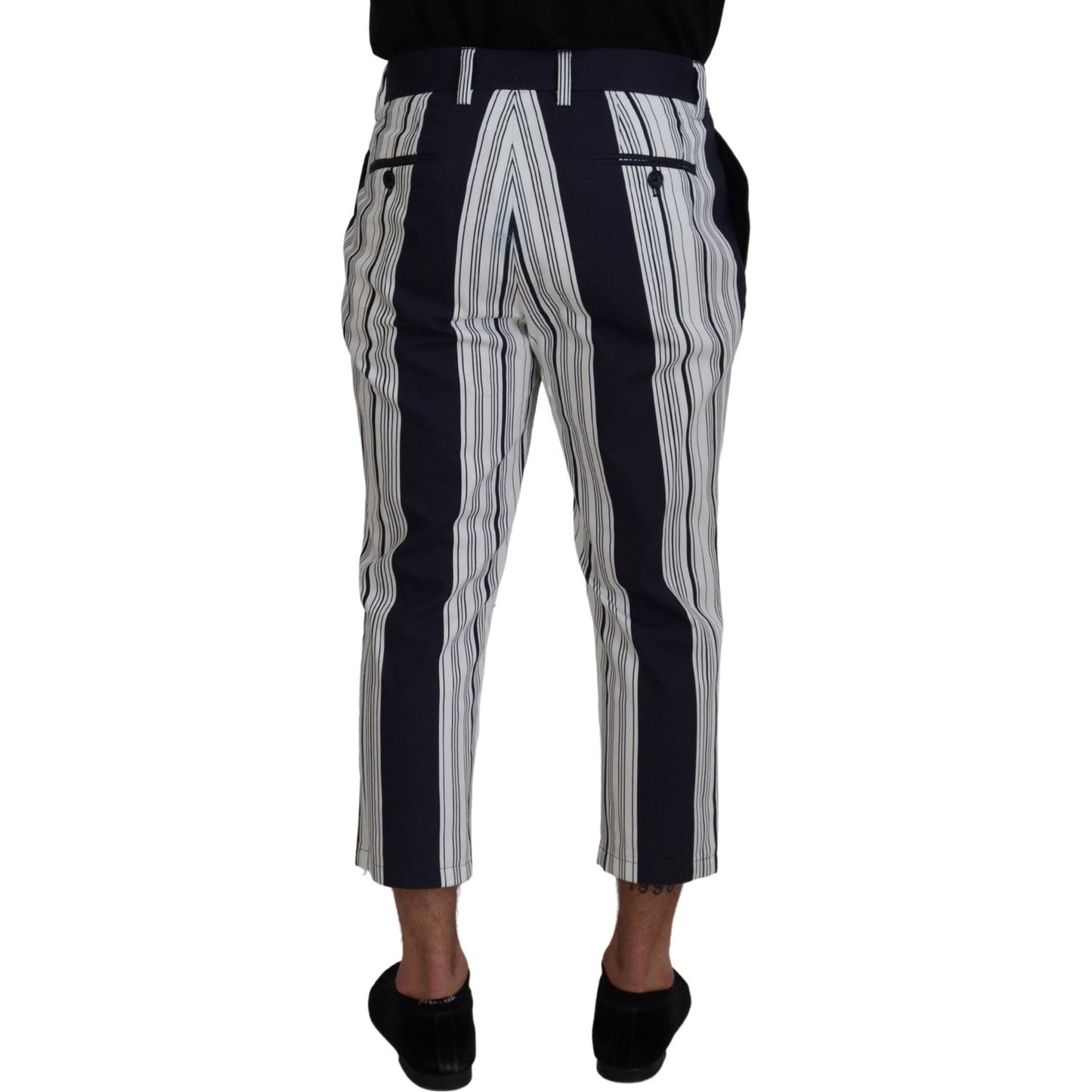 Dolce & Gabbana Elegant Striped Cotton Pants for Men Dolce & Gabbana