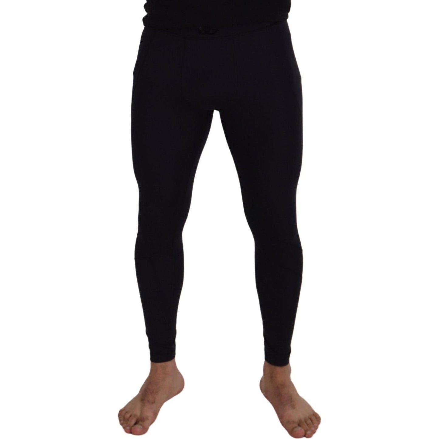 Dolce & Gabbana Black Nylon Slim Fit Stretch Pants