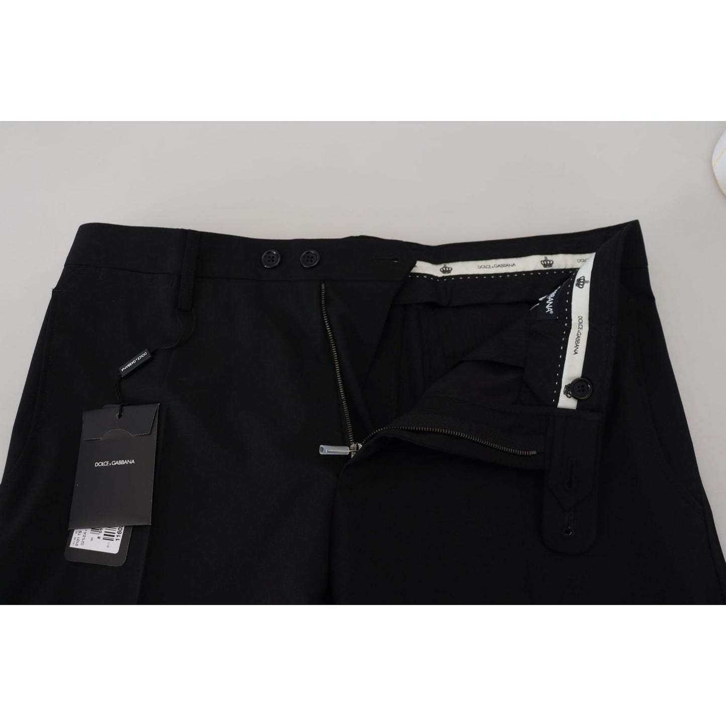 Dolce & Gabbana Elegant Black Wool-Blend Trousers Dolce & Gabbana