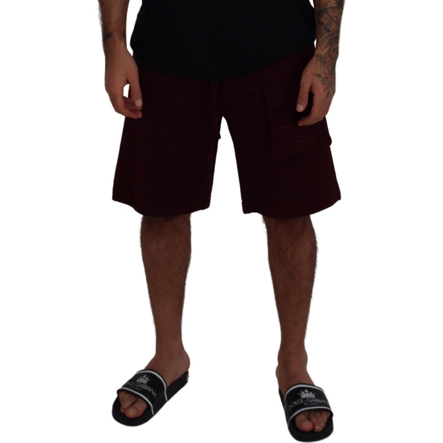 Dolce & Gabbana Elegant Maroon Tailored Shorts Dolce & Gabbana