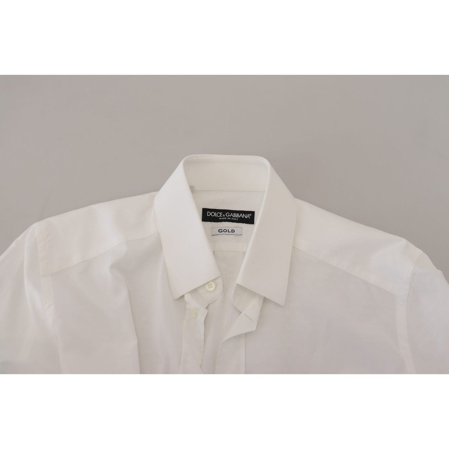 Dolce & Gabbana Elegant White Cotton Dress Shirt Slim Fit Dolce & Gabbana