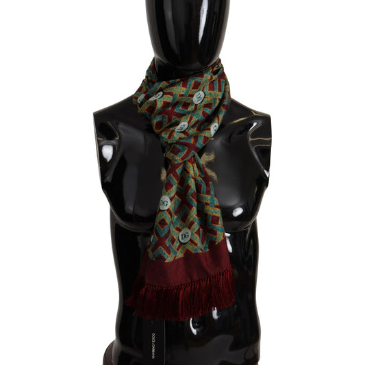 Dolce & Gabbana Elegant Multicolor Silk Men's Scarf Wrap Dolce & Gabbana