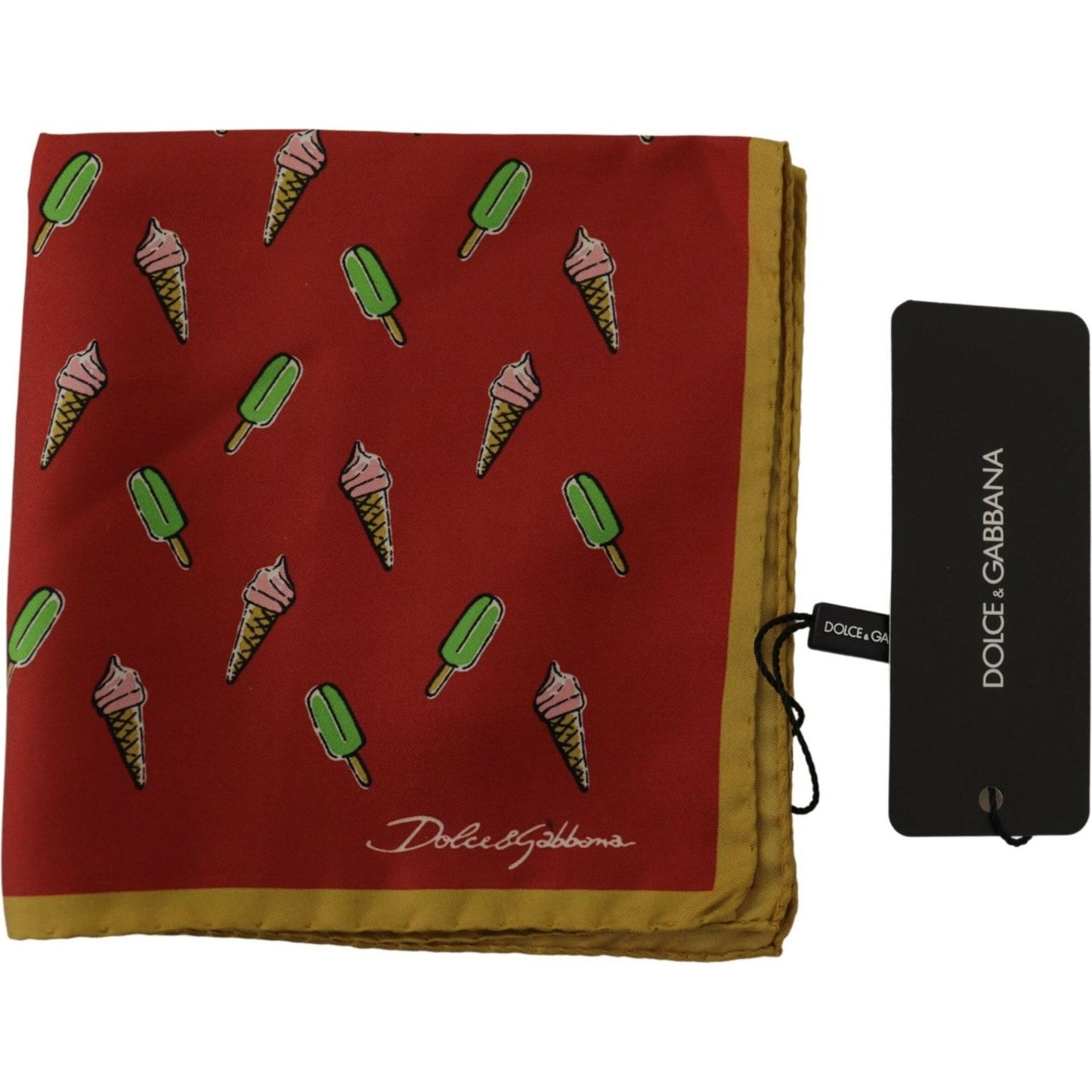 Dolce & Gabbana Elegant Multicolor Silk Men's Square Scarf Dolce & Gabbana